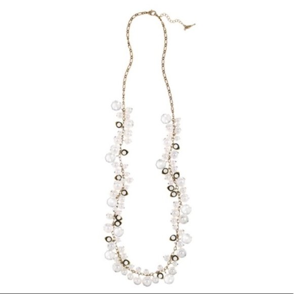Chloe +Isabel Lotus Pearl & Crystal Drop Necklace - Picture 3 of 10